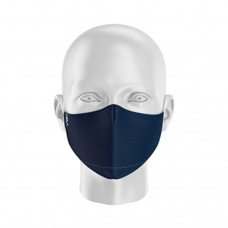LOT Masques de Protection PRIME Bleu marine - Forme Ergo - 2 couches - Réutilisable et lavable