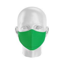 LOT Masques de Protection PRIME Vert - Forme Ergo - 2 couches - Réutilisable et lavable