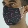 Masque de Protection SILA SAFE ROSE - Forme Coquille - 2 couches - Réutilisable et lavable