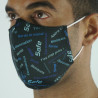 Masque de Protection SILA SAFE BLEU - Forme Coquille - 2 couches - Réutilisable et lavable