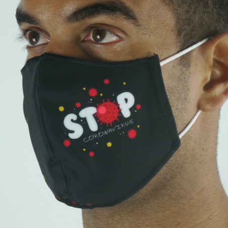 Masque de Protection SILA STOP COVID - Forme Coquille - 2 couches - Réutilisable et lavable