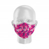 Masque de Protection SILA CAMO ROSE - Forme Coquille - 2 couches - Réutilisable et lavable