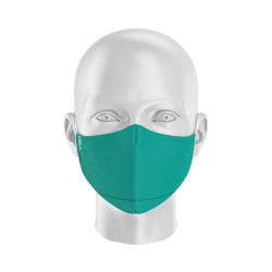 Masque de Protection SILA PRIME EMERAUDE - Forme Ergo - 2 couches - Réutilisable et lavable