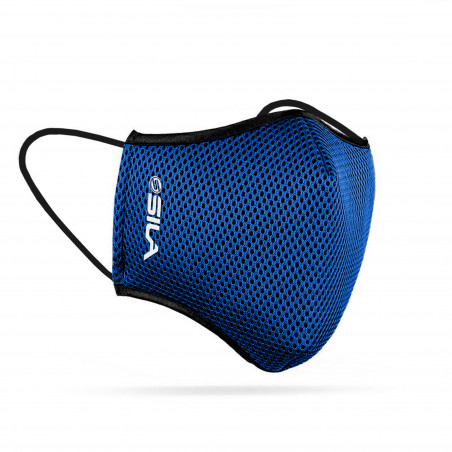 Masque tissu ACTIVE SPORT BLEU - Forme Alvéolé - Filtration 4