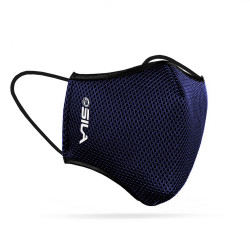 Masque tissu ACTIVE SPORT BLEU MARINE - Forme Alvéolé - Filtration 4