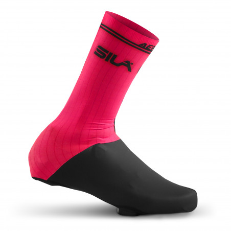 COUVRE CHAUSSURES PRO AERO SILA Lycra - Rose Fluo