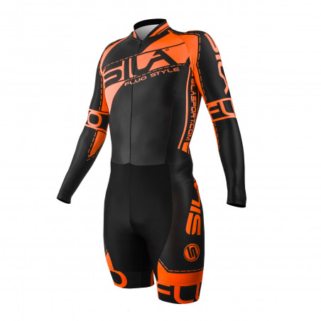 SKATING SUIT SILA FLUO STYLE 3 ORANGE - Long sleeves