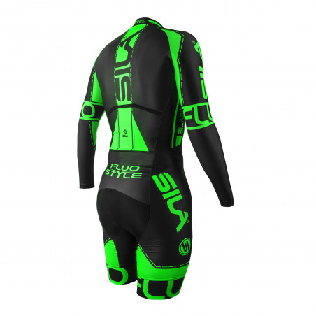 COMBINAISON ROLLER SILA FLUO STYLE 3 VERT - Manches Longues