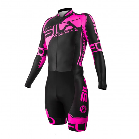 COMBINAISON ROLLER SILA FLUO STYLE 3 ROSE - Manches Longues
