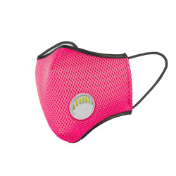 Masque tissu SILA ACTIVE SPORT ROSE avec VALVE - Forme Alvéolé - Filtration 4