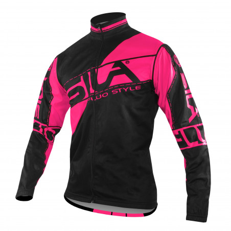 JACKET WINDSTOPPER Detachable sleeves SILA FLUO STYLE 3 PINK