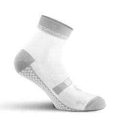 SHORT SOCKS SILA GEOMETRIC - WHITE / GREY