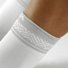 HALF-CALF SOCKS SILA GEOMETRIC - WHITE / GREY