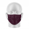 Masque tissu femme SILA ELEGANCE NOIR / ROSE - Forme Plate - Filtration 1 - UNS1