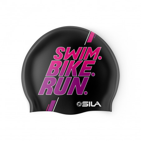 SWIMMING CAP SILA SWIM BIKE RUN - PINK