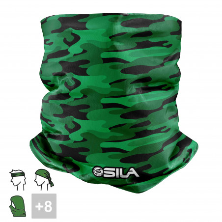 BANDANA NECK multifunction SILA CAMO Green