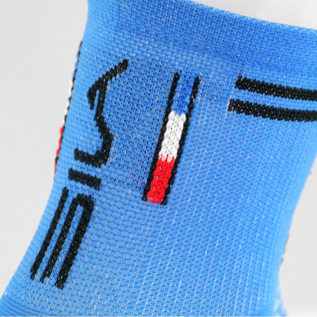 CHAUSSETTES RACING SILA - Courtes BLEU ROYAL / NOIR