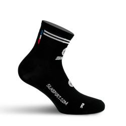 CHAUSSETTES RACING SILA - Courtes NOIR / BLANC