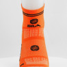 CHAUSSETTES RACING SILA - Courtes ORANGE FLUO / NOIR