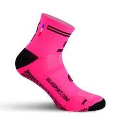 SHORT SOCKS SILA RACING - FLUO PINK / BLACK