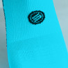 CHAUSSETTES RACING SILA - Courtes BLEU CYAN / NOIR