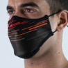 Masque tissu SILA LASER ROUGE AJUSTABLE - Forme Ergo - Filtration 2 - UNS2