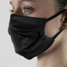 Masque tissu femme SILA ELEGANCE NOIR / GRIS - Forme Plate - Filtration 1 - UNS1