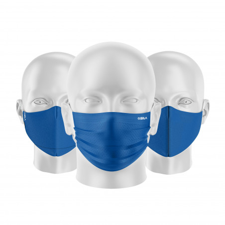 LOT Masques tissu UNS1 Bleu - Forme au choix - Filtration catégorie 1