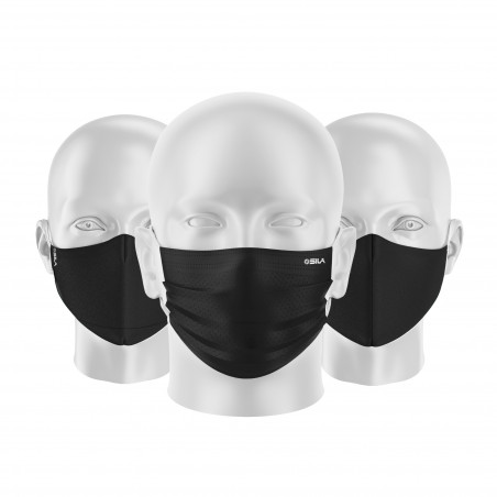 LOT Masques tissu UNS1 Noir - Forme au choix - Filtration catégorie 1