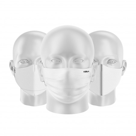 LOT Masques tissu UNS1 Blanc - Forme au choix - Filtration catégorie 1