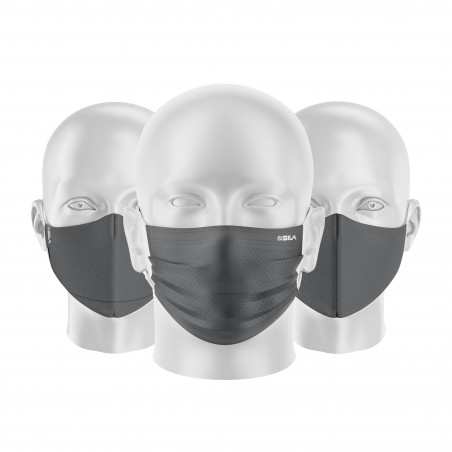 LOT Masques tissu UNS1 Gris - Forme au choix - Filtration catégorie 1