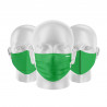 LOT Masques tissu UNS1 Vert - Forme au choix - Filtration catégorie 1