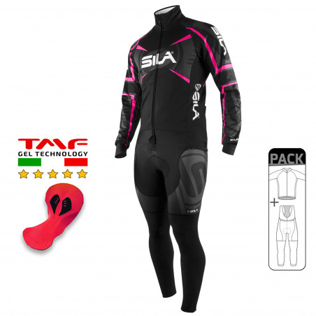 PACK HIVER Cyclisme - SILA TEAM PRO - Rose Fluo