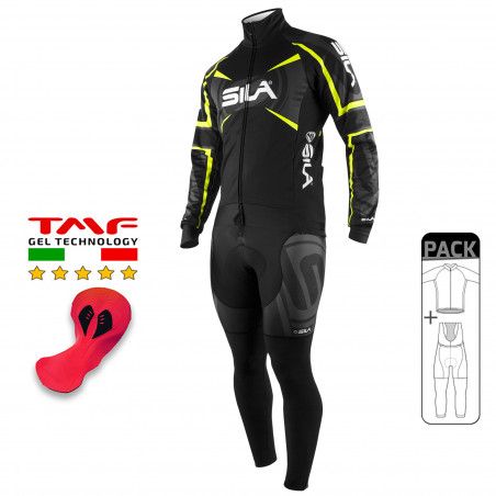 PACK HIVER Cyclisme - SILA TEAM PRO - Jaune Fluo