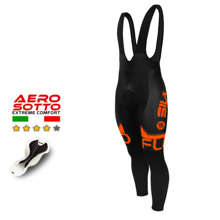 CYCLING BIB TIGHTS SILA FLUO STYLE 3 - ORANGE