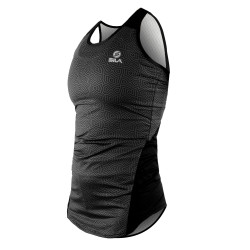 RUNNING WOMAN SLEEVELESS JERSEY SILA AZALEA - BLACK