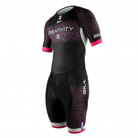 SKATING SUIT SILA CREATIVITY - PINK - Short sleeves