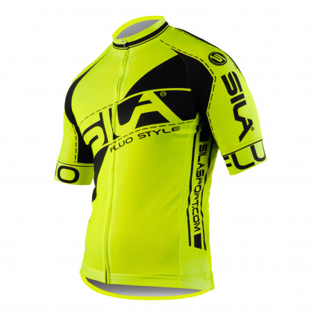MAILLOT SILA FLUO STYLE 3 Plus – JAUNE – Manches courtes