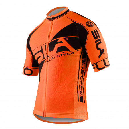 MAILLOT SILA FLUO STYLE 3 Plus – ORANGE – Manches courtes