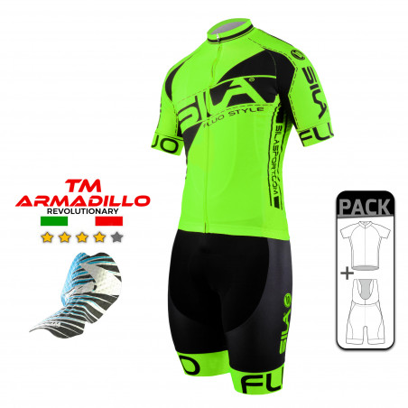 PACK ÉTÉ CYCLISME - SILA FLUO STYLE 3 Plus - VERT