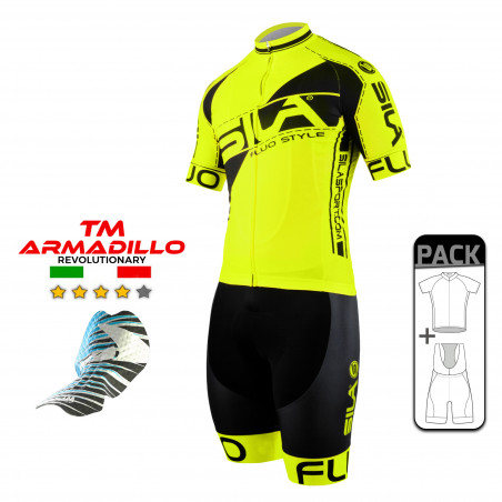 PACK ÉTÉ CYCLISME - SILA FLUO STYLE 3 Plus - JAUNE