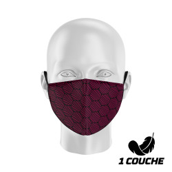 Masque tissu SILA WAVE ROSE - Forme Coque - Filtration 1 - UNS1