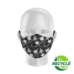 Fabric Mask SILA BLOSSOM BLACK - Ergo Shape - Filtration 1 - UNS1