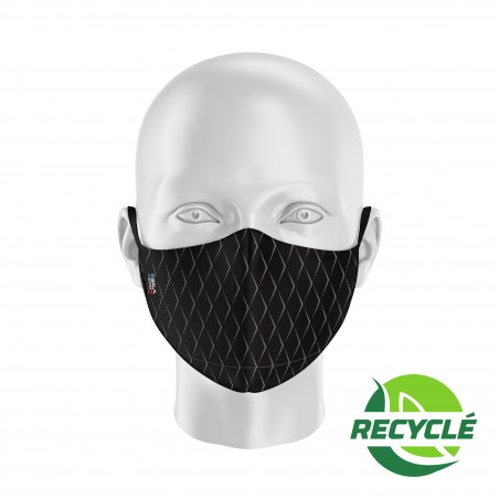 Fabric Mask SILA SCALE BLACK - Ergo Shape - Filtration 1 - UNS1
