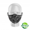 Fabric Mask SILA BOHO BLACK / WHITE - Ergo Shape - Filtration 1 - UNS1