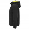 VESTE SOFTSHELL SPORT À CAPUCHE SILA  - NOIR