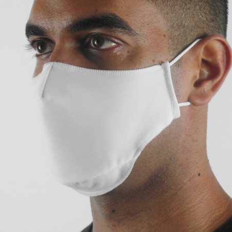 Masque tissu SILA PRIME WHITE AJUSTABLE - Forme Ergo - Filtration 1 - UNS1