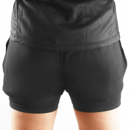 SHORT 2 EN 1 SILA PRIME FEMME - NOIR