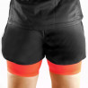 RUNNING  SHORT 2 IN 1 SILA PRIME WOMEN - CORAL