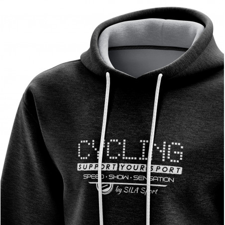 HOODIE SILA CYCLING SUPPORT BLACK